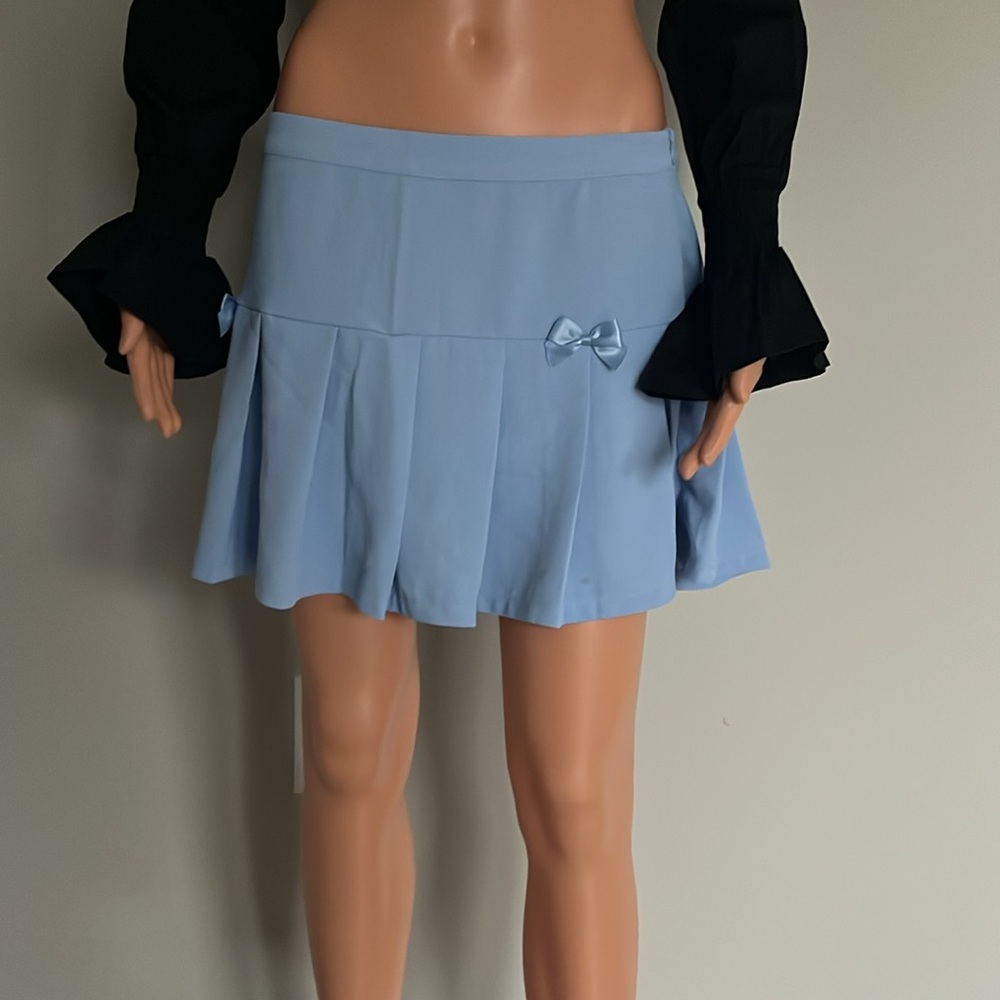 Dolls Kill X Sugar Thrillz Splendor In The Air Light Blue Pleated Skirt Large